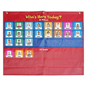 Who is Here Today Pocket Chart Attendance Name Card DIY Management  Office