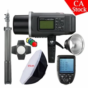 US Godox AD600BM HSS Flash Light 95cm Softbox Stand Xpro-C Trigger Kit For Canon - Picture 1 of 12