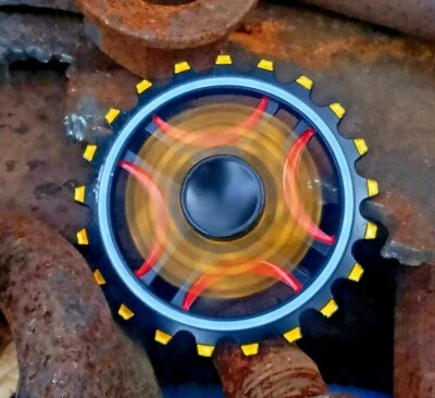 Cadena de murciélago doble todo metal juguete giratorio inquieto niños niñas niños adultos TDAH enfoque  Foto 1 de 4