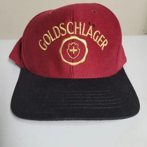 New GOLDSHCLAGER Burgundy HAT Embroidered LOGO Snapback Ball Cap - Bild 1 von 3