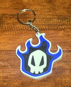 Manga Bleach Logo Flame Skull Keychain, Cool Trinket for schoolbag and keys Gift - Picture 1 of 5