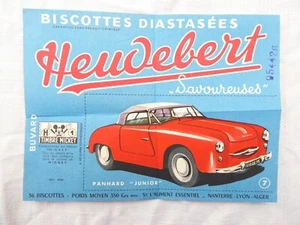 BUVARD / BLOTTING PAPER - HEUDEBERT - TIMBRE STAMP MICKEY DISNEY PANHARD JUNIOR - Picture 1 of 10