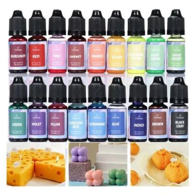 Epoxidharz Seife Wachs Farbe - 18 kristallklare transparente Farben - - Bild 1 von 4