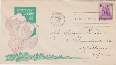 KAPPYSSTAMPS W6782 FDC SCOTT 837 NORTHWEST TERRITORY ADDRESSED FIRST DAY COVER  - Image 1 of 2