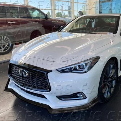 PARAGOLPES DELANTERO DIVISOR LIP para Infiniti Q60 2017-2022 2 puertas estilo V Foto 1 de 4