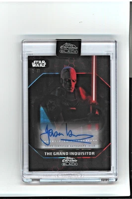 Jason Isaacs Auto HARRY POTTER STAR TREK #/99 Topps Star Wars Chrome Autograph - Image 1 of 3