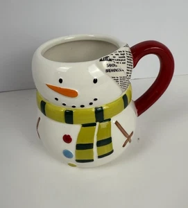 Vintage Sue La Table Snowman Coffee, Hot Cocoa    Christmas Mug - Picture 1 of 4