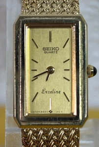 SEIKO Quartz Exceline 8420-6540 Gold vintage Watch From Japan - Picture 1 of 8