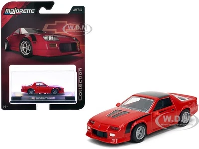 1985 CHEVROLET CAMARO RED 1/64 DIECAST MODEL CAR BY MAJORETTE 8505001010 - Image 1 of 4
