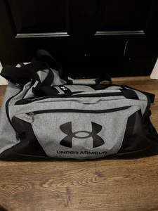 Under Armour Undeniable 5.0 Duffel Bag Gray Black UA Storm Gym Travel Medium - Picture 1 of 10