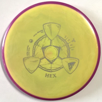 Discos Axiom Neutron Hex - Amarillo con Borde Púrpura 172g Escala Usado Foto 1 de 4