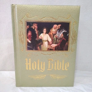 New American Bible Catholic Heirloom Red Letter HC Edition 1987-88 Version Green - Picture 1 of 18