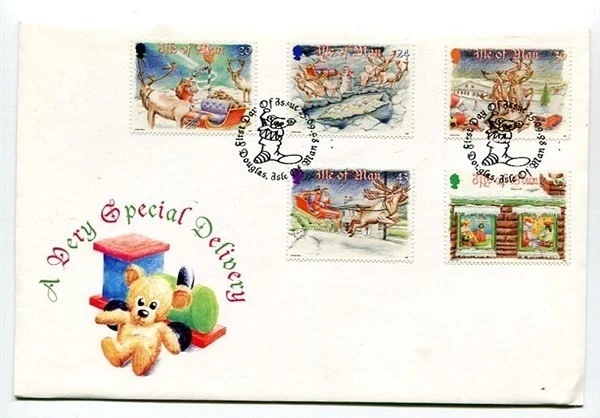 D25586 Christmas 1998 FDC Isle of Man - Image 1 of 1