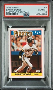 Barry Bonds 1988 Topps American Baseball #5 PSA 10 GEM MINT Rare Low Pop /22 - Picture 1 of 3