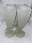 Vintage Tiera frosted glass horn glasses (4)