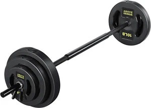 Barbell Weight Set for Lifting, 45 LB Weight Bar Set with Adjustable Free Weight - Picture 1 of 12