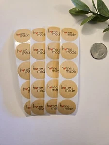 20 "Homemade" Stickers/Craft Fair Stickers/Bake Sale/Home Business Stickers - Picture 1 of 3