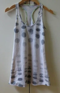 Stylish Grey with Polka Dot Racer back Tank from Lululemon - Size 8 (CAN 4) - Picture 1 of 4