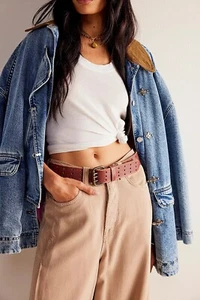 We The Free Triple Threat Leather Belt S/M - Picture 1 of 3