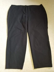 Womens Pants-ALFANI-black cotton stretch elastic waist -24W - Picture 1 of 4