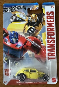 Hot Wheels 2024 Transformers 1/5 Custom Volkswagen Beetle Bumblebee CREASE - Picture 1 of 2