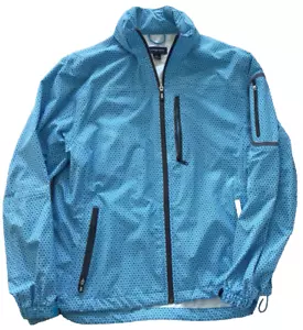 Damen Lands' End Print Active Regen Lauf Jacke mit Kapuze wasserdichte Nähte Medium - Bild 1 von 8