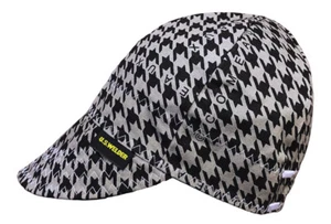 US WELDER Welding Caps Black Gray Houndstooth Reversible by Comeaux Supply - Picture 1 of 1