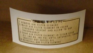 CT90 CT 90 CLEAN AIR FILTER DECAL STICKER EMBLEM (D7146) - Imagen 1 de 1