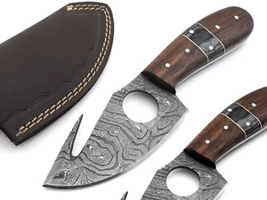 Handmade Hunting Knife With Gut Hook Outdoor Camping Skinning Deer, Fish, EDC 8" - Picture 1 of 8