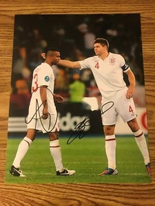 Ashley Cole & Steven Gerrard Autographed 11x14 Photo LA Galaxy England - Picture 1 of 3