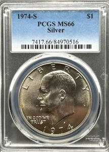 1974-S Silver Eisenhower Dollar PCGS MS 66 - Picture 1 of 4