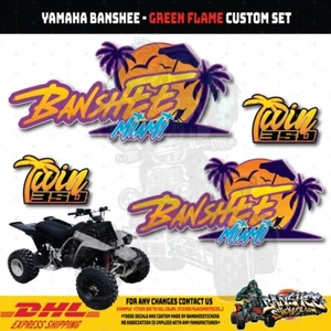 Yamaha Banshee 350 TWIN Custom Graphics Decals Stickers MIAMI New Vinyl !!! - Picture 1 of 2