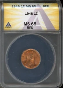 1946 1C Lincoln Head Small Cent MS 65 ANACS # 7269953 + Bonus - Picture 1 of 2