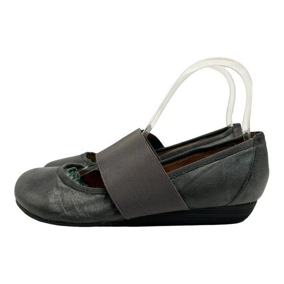 Miz Mooz Delfina Couro Cinza Maryjane Conforto Balé Liso Feminino 6.5 - Imagem 1 de 4