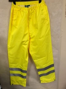 Tough Grit Hi-Vis Waterproof Trousers Yellow L - Picture 1 of 6