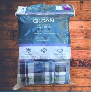 Gildan Men's 2XL (44"-46") Classic Woven Boxers 3 Pack Moisture Wicking - Picture 1 of 10