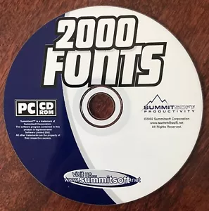 Summitsoft 2000 Fonts - Picture 1 of 1