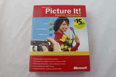 Microsoft Picture It! Photo Premium Version 7.0 For Windows XP 2000 ME 98 NEW - Image 1 of 4