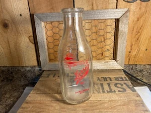 Vintage Lassig Milch Quadratisches Glas Milchflasche ~ Rheinländisch, Wis - Bild 1 von 8