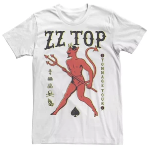 T-shirt taglia taglie forti ZZ Top Devil Spades Classic Rock Music Band Concert TOUR - Foto 1 di 2