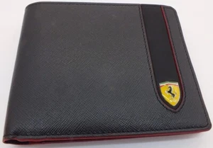 Ferrari Black Leather Wallet - Picture 1 of 9