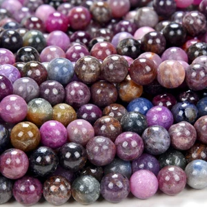 Piedras preciosas de zafiro rubí natural redondas 6 mm 7 mm 8 mm 9 mm (D171) - Imagen 1 de 3