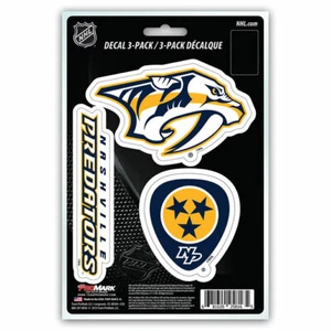 Nashville Predators Set of 3 Die Cut Decal Stickers NEW Free Shipping! - Picture 1 of 1