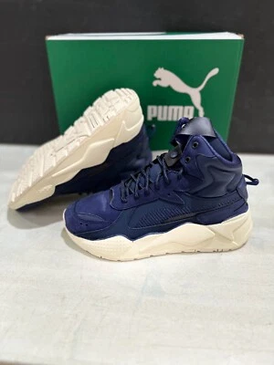 Tenis informales PUMA RsX MID CLUB MILICIA JR con cordones JÓVENES niños azul marino Foto 1 de 4