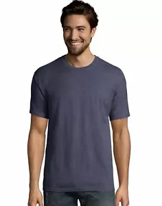 Hanes Mens Big ComfortWash Garment Dyed Short Sleeve Tee - Picture 1 of 64