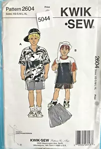 Kwik Sew Pattern 2604 Sz. XS-XL (4-14) Boys Shirts & Shorts - Picture 1 of 4