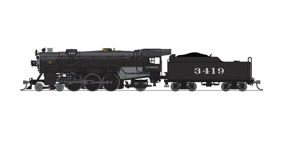 Broadway Limited 7980 N Scale ATSF Heavy Pacific 4-6-2 Steam Locomotive #3419 - Image 1 of 1