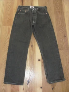 Levis 501 Original schwarz verblasst Distressed Look Denim Jeans Herren 31 x 30 (T4-N) - Bild 1 von 10