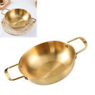 (Golden Color))Ramen Pot Korean Ramen Cooking Pot With Handle Stainless Steel