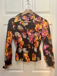 VTG 70’s “Night & Day Fashions Inc” Floral Blazer/Jacket ~ SZ XSM/SM - Picture 1 of 10